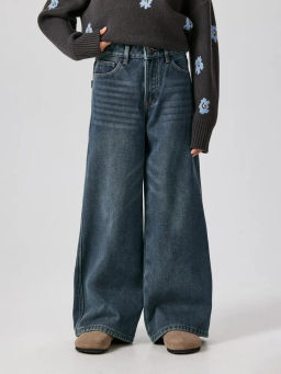 ACOOLA / Брюки джинсовые (утепленные) детские для девочек Zeya синий