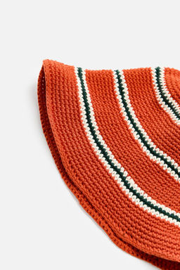 STRIPED CROCHET HAT - Zara фото 7