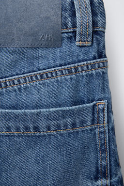 RELAXED FIT BAGGY DENIM BERMUDA SHORTS - Zara фото 4