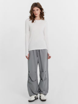 Брюки джоггеры Mark Formelle 182495-1 из велюра серые  фото 3