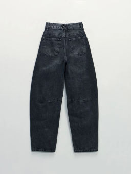 Джинсы barrel с высокой посадкой с декоративной строчкой / Zarina