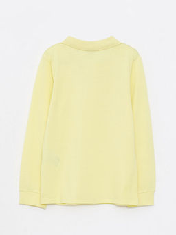 Polo Yaka Basic Uzun Kollu K?z ?ocuk Ti??rt - Waikiki фото 2