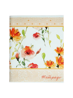 Набор тетрадей 96 листов в клетку Calligrata "Цветы-2", обложка мелованный картон, блок №2, белизна 75% (серые листы), 4 шт.