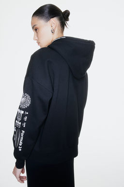 Chaqueta sudadera oversize con capucha y motivo - H&m фото 4
