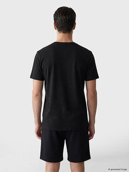 Slim Fit Bisiklet Yaka Erkek Ti??rt - Waikiki фото 3