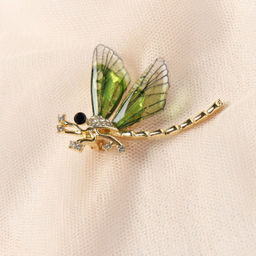 Брошь Стрекоза 5 см / 38B-11-1 /уп 432/ (Зеленый) - Галеонтрейд фото 2