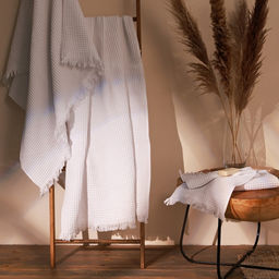 Полотенце вафельное SL HOME: Boho «Блан де Блан» 90×150 см, хлопок 100%, белое