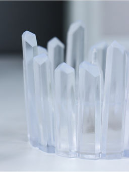 Цена за 2 шт. Светодиодная свеча LED - ночник RISALUX «Снежная королева», от батареек 3×LR1130, прозрачный, 5.5×5.5×5 см