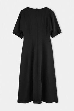 Wardrobe Essentials Siyah Shift/D_z Kesim Maxi Dokuma Elbise TWOAW27EL00036 - Trendyolmilla фото 8