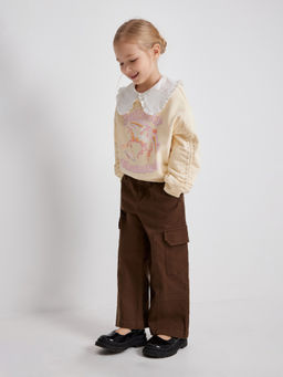 ACOOLA / Брюки детские для девочек Olivia коричневый