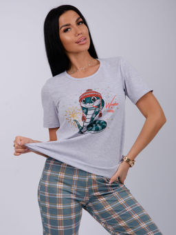 Пижама Символ брюки, трикотаж - Малина фото 2