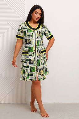 Халат женский из кулирки Марфа цитрусовый микс - Амадэль фото 7