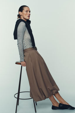 MIDI BALLOON SKIRT WITH BELT - Zara фото 12