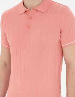 K_rm_z_ Slim Fit D__meli Polo Yaka Triko Ti__rt