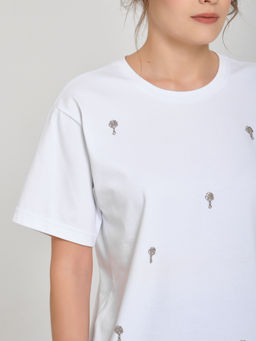 Футболка с отделкой - Stilla фото 7