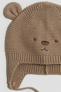 Gorro beanie de punto con tiras de anudar - H&m фото 3