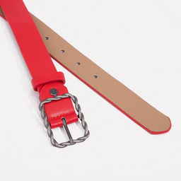 Ремень женский, ширина 3 см, винт, пряжка метал, цвет красный - Simaland фото 2