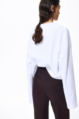 Linen-blend tailored trousers - H&m фото 5