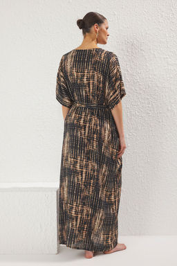 Batik Desenli Maxi Dokuma Plaj Kimono&Kaftan TBESS25KM00027 - Trendyolmilla фото 4