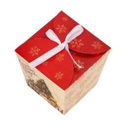 Цена за 5 шт. Бонбоньерка, новогодняя подарочная упаковка&nbsp;«Ёлка и подарки», 7.5×8×7.5 см