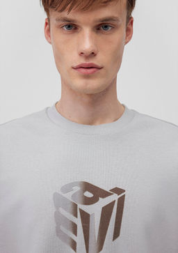 Gri Sweatshirt - Mavi фото 6