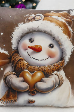 Наволочка декоративная новогодняя 2 шт 3D эффект велюр