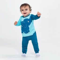 CRB wear/CWNB 90048-39-285 Комплект для мальчика (джемпер, брюки), голубой-морская волна/Ex.Cherubino