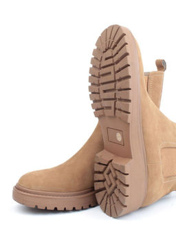 01-80158-G75-4 LT. BROWN Ботинки демисезонные женские (натуральная замша, байка) - Фабричный китай фото 14