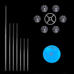 Подставка для шаров светящаяся "Веселье" (основа, 7 палочек с держателями) 67*35*55 см, прозрачный