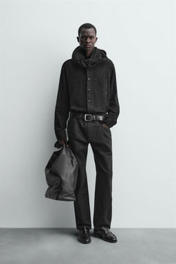 LEATHER SUEDE OVERSHIRT