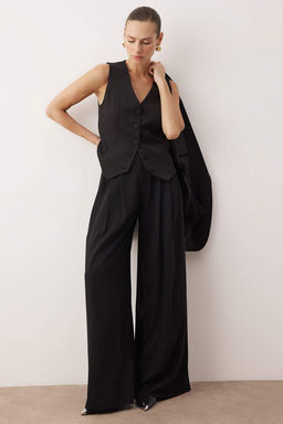 EXCLUSIVE Ac?k Haki Cift Pilili Dokumlu Kumas Extra Wide Leg Genis Paca Pantolon TWOAW26PL00122 - Trendyolmilla фото 9