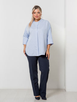 Блузка 1274 голубая полоска - Novita фото 18