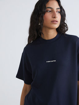 Bisiklet Yaka Bask?l? Kad?n Ti??rt