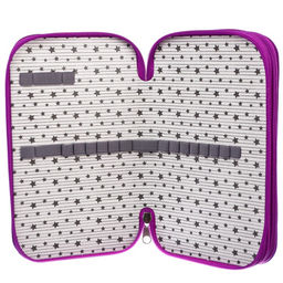 Пенал каркасный с эффектом металлик, 2 секции, 12.5×20.5×4 см, ламинированный картон, «Холодное сердце»