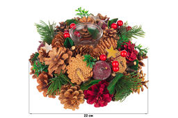 Новогоднее украшение подсвечник 22*22*11 см Тайна Рождества на 1 свечу, круг - Elan gallery фото 2