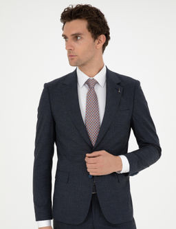 Темно-синий приталенный костюм - Cacharel фото 3