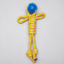 Игрушка канатная Человечек с мячиком, 75 г, до 24 см, микс цветов - Пижон фото 2