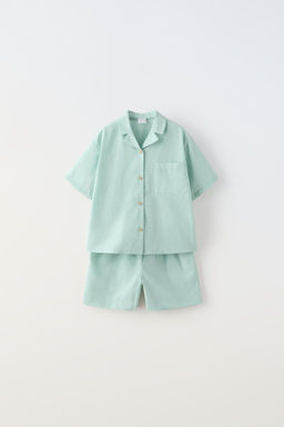 6-14 YAS/ ETIKET DETAYLI DUZ RENK TAKIM