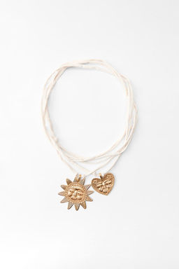 SUN AND HEART DOUBLE NECKLACE - Zara фото 2