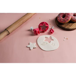 Плунжеры кондитерские Доляна Цветок. Листок. Звёздочка, набор 3 шт., пластик, розовые  фото 6