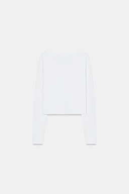 CAMISETA CUELLO PANADERO / Blanco