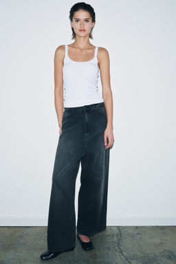 ZW COLLECTION LOW-RISE LOOSE BAGGY LEG JEANS