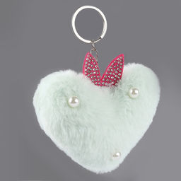 Брелок Сердечко с ушками, 7 см, цвет голубой - Simaland фото 2