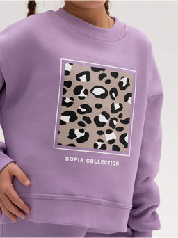 Свитшот Пятнышки детский девочка какао - София фото 12