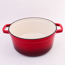 40636 Кастрюля чугун 6,2 л эмаль/покрытие красная MB (х2) - Mayer&boch фото 3