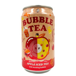 Напиток холодный чай Бабл Ти со вкусом яблока Bubble Tea Madam Hong, Тайвань, 320 мл