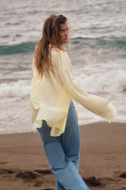 OVERSIZE STRIPED SHIRT - Zara фото 7