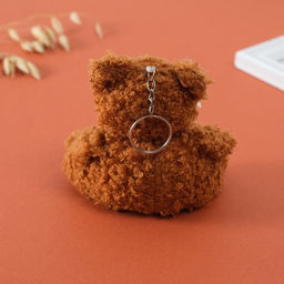 Цена за 2 шт. Брелок для ключей на кольце «Игрушка. Мишка коричневый с бантиком», на сумку, рюкзак, 9×6×9.5 см