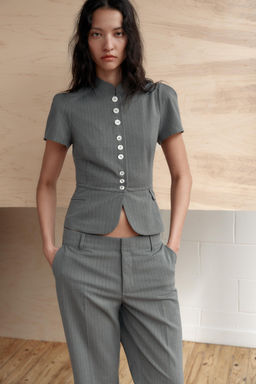 PANTAL?N RAYA DIPLOM?TICA TIRO BAJO / Gris Antracita - Zara фото 3