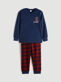 Bisiklet Yaka Polar Erkek ?ocuk Pijama Tak?m?